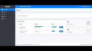 Task Management System in PHP/MySQLi Demo Installation