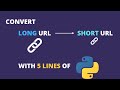 Build your own url shortener in 5 lines of python code ?! || link shortener using python ||