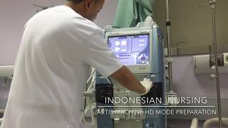 How to set up a dialysis machine, HD Mode (Artis machine, Gambro Company)