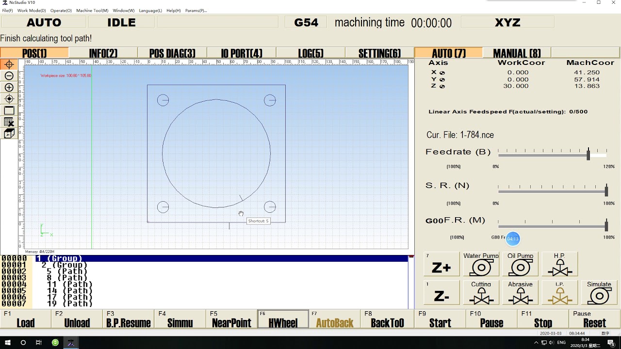 Demonstrations Of Water Jet Cutting Software（WEIHONG NcStudio - YouTube