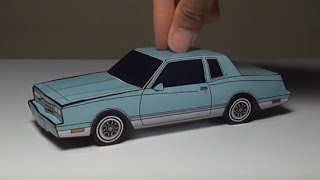 JCARWIL PAPERCRAFT 1981 Chevy Monte Carlo (Building Paper Model Car)