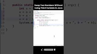 Swap Two Numbers Without Using Third Variable in Java | Eclipse Tutorial