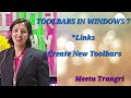 ToolBars in Windows 7( Links Create New Toolbar)