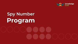 Spy Number Program | ICSE Computer Applications | Java & BlueJ