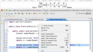 Using Java Math Methods Example