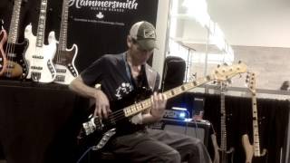 TJ Armstrong performance at the Hammersmith bass booth NAMM 2017