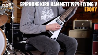 No Talking...Just Tones | Epiphone Artist Collection | Kirk Hammett 1979 Flying V - Ebony