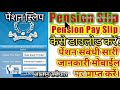 pension slips pension slip how to check pension status online