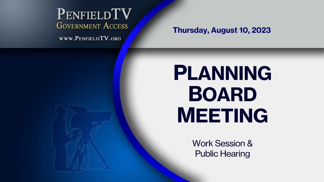 2023 August 10 Planning Board Meeting Youtube