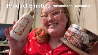 Products I’ve Used Up - Empties for November and December