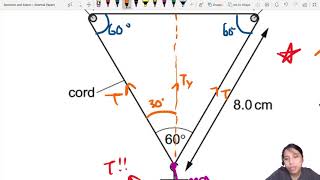 6.1a Ex3 MJ20 P12 Q18 Stretched String Hanging Mass | May/June 2020 | CAIE A Level 9702 Physics