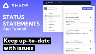 How to: Issue Status Statements | Shape App Tutorial | SHAPE