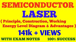 SEMICONDUCTOR LASER || PRINCIPLE, CONSTRUCTION, WORKING OF SEMICONDUCTOR LASER || WITH EXAM NOTES |