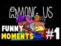 FUNNIEST AMONG US MOMENTS CAUGHT LIVE #1 ft. PEWDIEPIE, XQCOW, SUMMIT1G, MOISTCR1TICAL AND MORE!