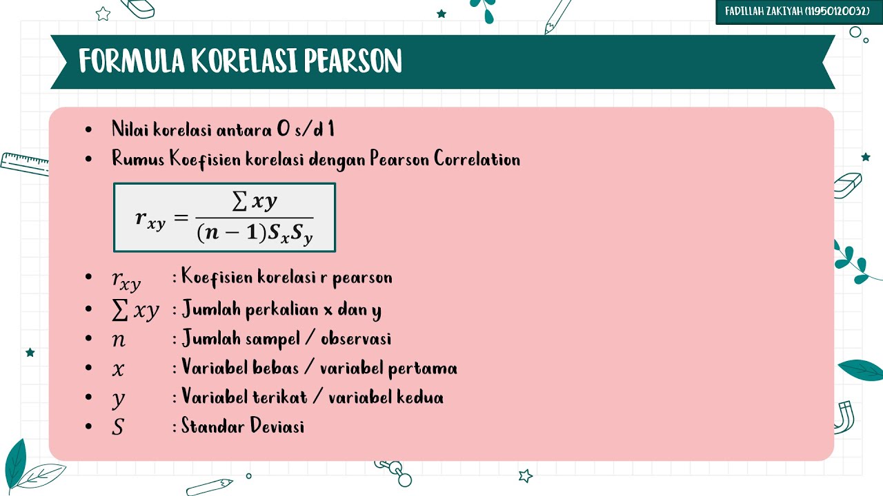 Korelasi Pearson - Probabilitas Statistik - YouTube