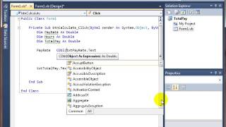 Visual Basic (VB) Total Pay Data Type Conversion part 1
