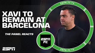 ABSOLUTE MADNESS 👀 Reaction to Xavi staying on with Barcelona for next season | ESPN FC