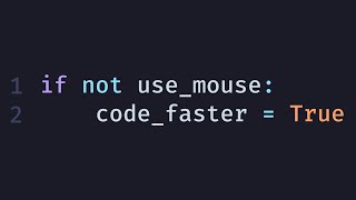 I don't use a mouse anymore | How to code without a mouse