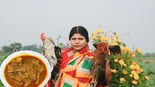 গ্রাম্য পদ্ধতিতে সম্পূর্ণ বাটা মসলায় ঘরোয়া দেশি চিকেন কারি রেসিপি|| country chicken curry recipe