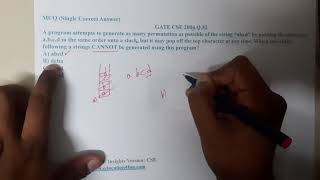 GATE CSE 2004 Q 52 || Stacks and Queues || Data Structure || GATE Insights Version: CSE
