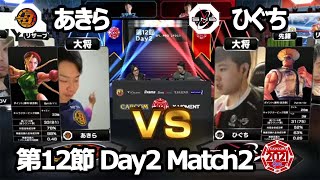 【Match② 大将戦】あきら（キャミィ）vs ひぐち（ガイル）「ストリートファイターリーグ: Pro-JP 2021」第12節 Day2