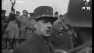 ITALY / DEFENCE: World War 2: De Gaulle visits French troops (1944)