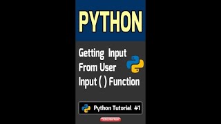 Python User Input | #18 Python Tutorial for Beginners | User input in Python Command Line #shorts