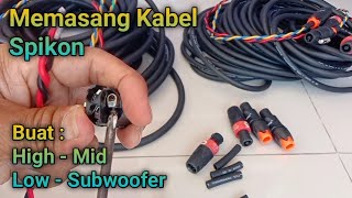 CARA MEMASANG KABEL SPIKON // UNTUK SPEAKER.