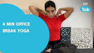 Yoga Asanas For Work From Home | 5 Asanas To Reduce Stiffness | Yoga With Mansi | Fit Tak