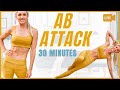 30 Minute 6 Pack Abs | AB ATTACK At Home Workout | Rebecca Louise