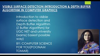 Visible Surface Detection Introduction and Depth Buffer Algorithm (easiest way)||