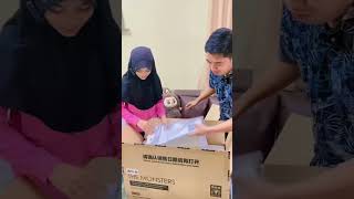 AINUN DAPET PAKET LABUBU ZIMOMO PUTIH #shorts