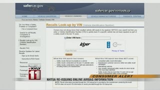 NHTSA Re-Issuing Online Airbag Info