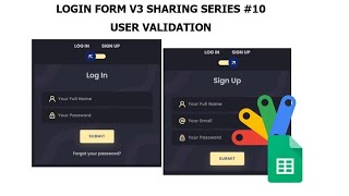 Google Apps Script - Login Form V3 Part 10 - USER VALIDATION