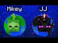 Mikey Zombie vs JJ Enderman PLANET Battle in Minecraft (Maizen)