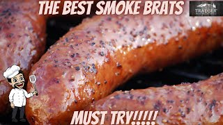 Smoke brats on Traeger grill - how to cook bratwurst