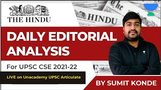Daily Editorial Analysis from the Hindu | UPSC CSE/IAS |Sumit Konde|24 May 2021 Unacademy Articulate