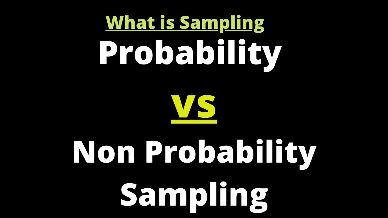 Sampling Methods Techniques Probability Vs Nonprobability Sampling