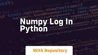 numpy log in python