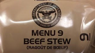 MRE: Beef Stew  Menu #9 ~2018~ One of my favorite Mains