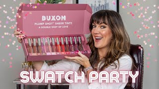 Trying On 12 Shades of The BRAND NEW Buxom Plump Shot Sheer Tints!