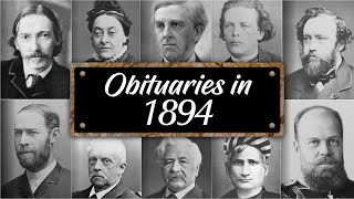 Obituary Famous Faces We Lost In 1894