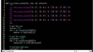 Exercise 14 (row_times_column) from Chapter 9 Think Like a Computer Scientist: Learning Python