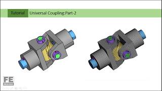 Hexa-penta meshing of universal coupling assembly in HyperMesh : Part-2