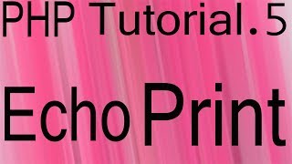Php Bangla Tutorial Part 5 HD | Difference Echo vs Print Function