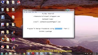 PL/SQL tutorial in tamil - Program Using Function part 1