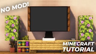 Minecraft: No MOD! How to build a modern TV (Tutorial) | 初心者でも簡単!テレビの作り方(家具建築)