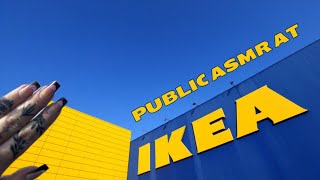 Public ASMR in IKEA 🟡🔵 | Tapping, Scratching, Crinkles, Fabric Sounds