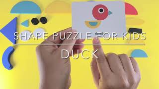 Preschool Activity l Shape Puzzle l Montessori based l Duck