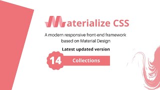 Materialize css collections or list #14 Collections or List